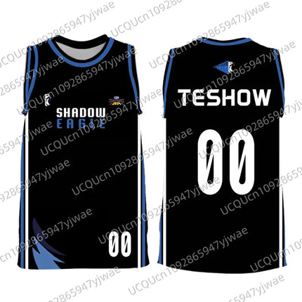 Shadow EAGLE JERSEY Gmmtv STARLYMPICS Men's Women's Sports Vest Black Player Basketball Game Jersey Children Tank Tops