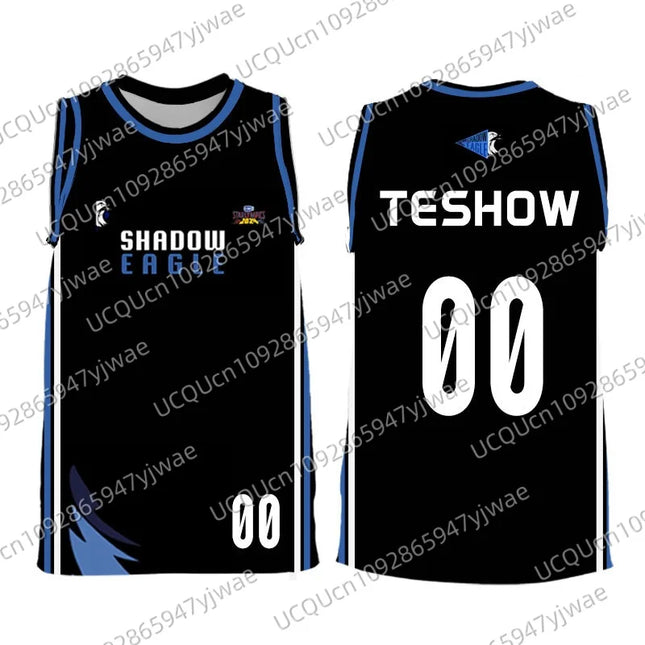 Shadow EAGLE JERSEY Gmmtv STARLYMPICS Men's Women's Sports Vest Black Player Basketball Game Jersey Children Tank Tops