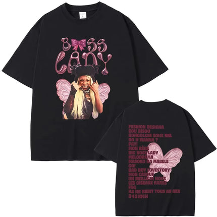 Rap Singer Theodora MEGA BBL Album Graphic T-shirt, Fan Gift Printed T-shirt, Women's Casual Street Style