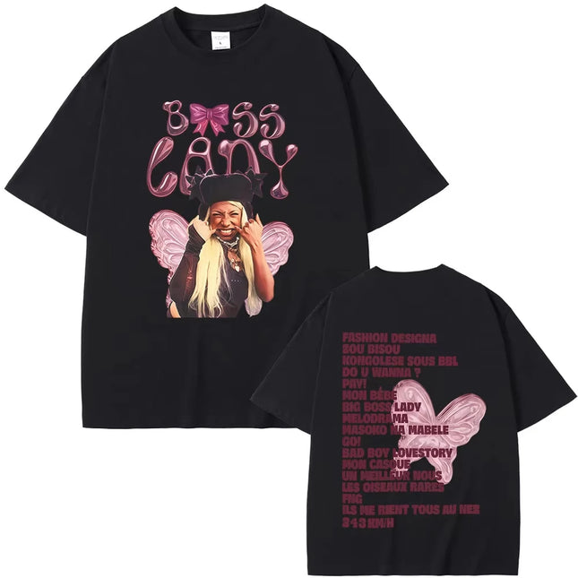 Rap Singer Theodora MEGA BBL Album Graphic T-shirt, Fan Gift Printed T-shirt, Women's Casual Street Style