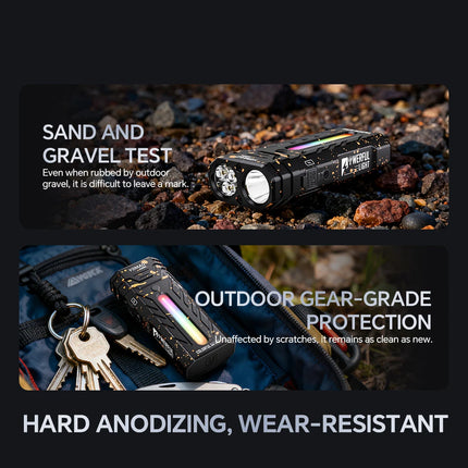 5200LMS Innovative Multi-functional Portable LED Flashlight with Magnetic Torch, Perfect for Hiking Camping Adventures