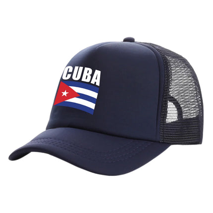 Cuba Trucker Cap Men Cool Cuba Flag Hat Baseball Cap Cool Summer Unisex Mesh Net Caps
