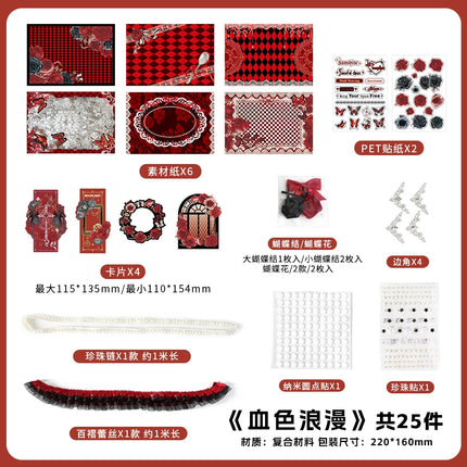 Kawaii painting Accessories Stickers Pack Tie Bag Material Package Comic Exhibition Accessories DIY Decorations Background
