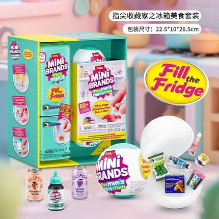 In Stock Original Genuine Zuru Mini Brands Mini Minis Fill The Fridge Collect Mini Refrigerator Blind Box Toys Birthday Gift