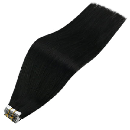 VeSunny Tape in Hair Extensions Human Hair Seamless Skin Weft Hair Extensions Double Sided Balayage Hair Color Adhesive Silky