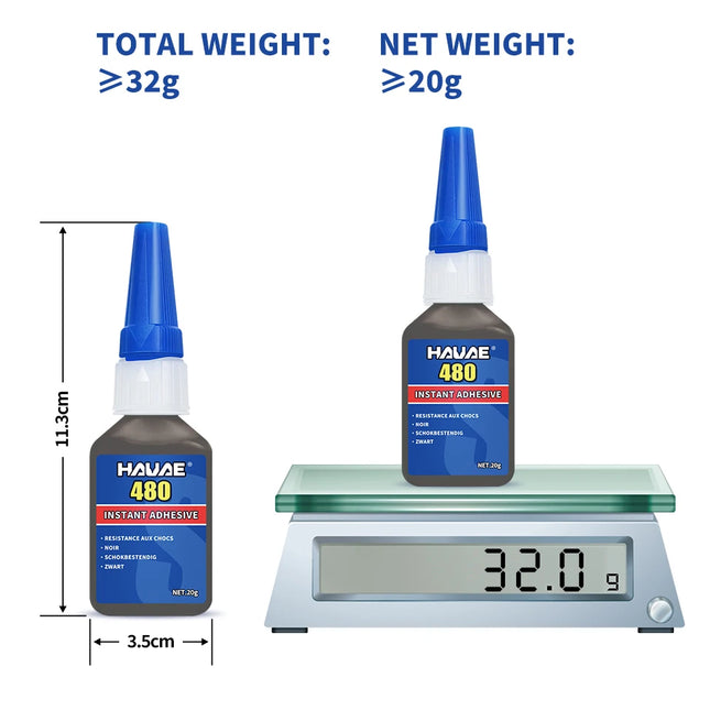 480 Quick drying glue Black Super adhesive rubber Toughened anti-vibration anti-impact adhesive metal rubber 20g 500g