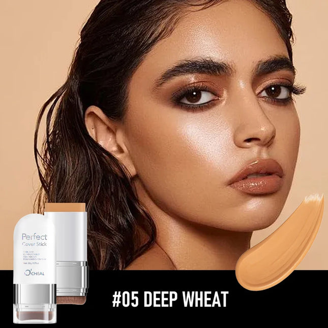 O'CHEAL Perfect Cover Stick Thin And Comfortable Concealer Foundation Cream Stick Instant Natural Waterproof Long-lasting Makeup