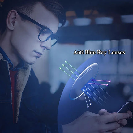 Ultralight Men Rimless Prescription Glasses Frameless Reading Computer Driving Blue Light Blocking Myopia Eyeglasses Progressive