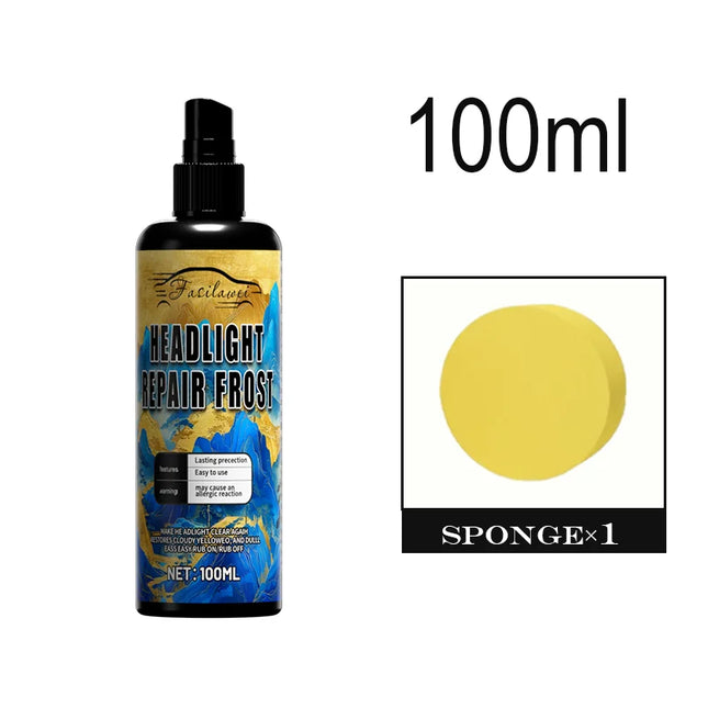 Car headlight repair fluid, antioxidant/polishing agent, removes scratches, brightens headlights, nourishes headlights