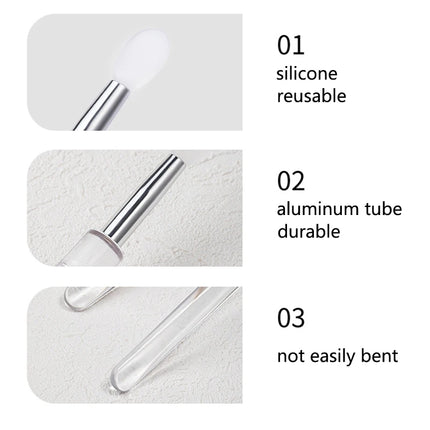 1/3/10pcs Portable Silicone Lip Brush with Cover Soft Multifunction Lip Balm Applicator Lipstick Lipgloss Makeup Brush Reusable