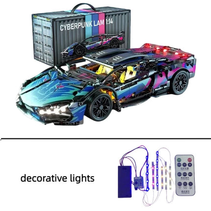 Technical Racing Sport Car Model Building Blocks technic adults 1:14 DIY Supercar Brick Puzzle Toys Kid Adult Gift（1314+granule）