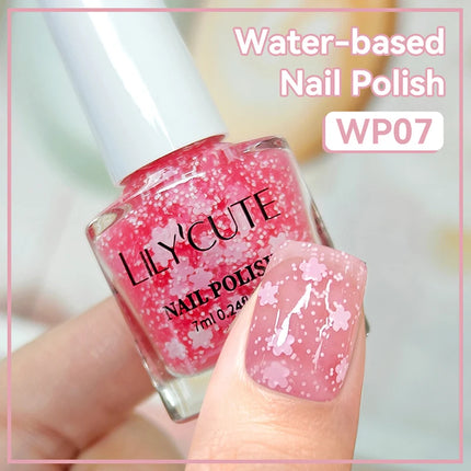 LILYCUTE 7ml Matte Nail Polish Velvet Effect Pearl Shell  Air Dry Nail Art Varnish No Need Lamp Manicure Glitter Nail Care Polis