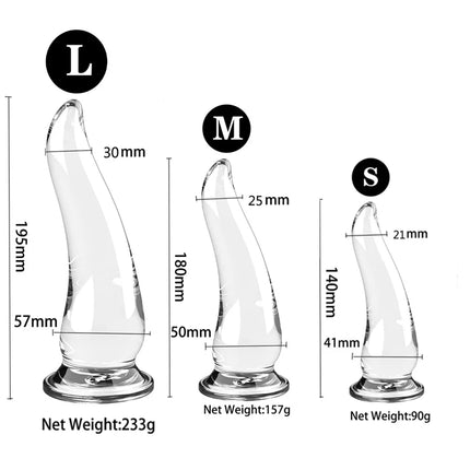 Curved Butt Plug Set, Pink Anal Plug for Beginners, Soft & Smooth Training Toy, Available in 3 Sizes