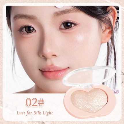 Single Color Eye & Face Highlighter - Glittery Pearl Finish, Shimmering & Brightening, Long-Lasting Radiant Contouring Makeup