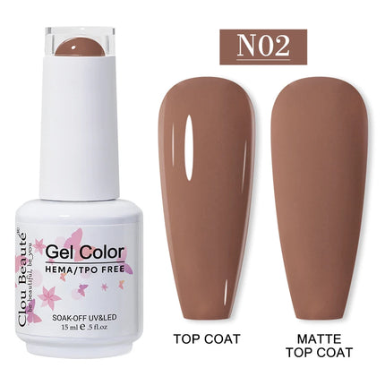 Clou Beaute 15ml HEMA TPO FREE Gel Nail Polish Vernis Semi Permanent UV Nail Art Varnish Lakiery Hybrydowe Manicure Gel Polish