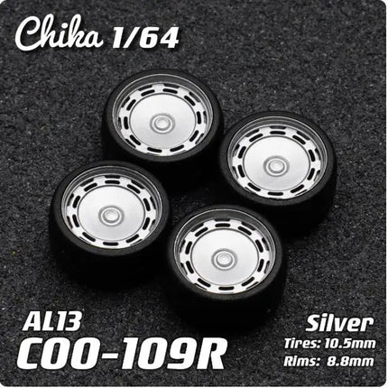 1/64 Chika Nabes Wheels or Brake Caliper 8.9mm 9.7mm 10.5mm Model Car Tires Rim Work S1 VSXX for 1:64 HW Tomy Mini GT Alloy Cars