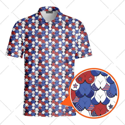 Funny Men's sexy humorous printed golf jersey fashiona hip-hop personalized short sleeved Breathable Polo lape Short sleeve top