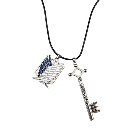Anime Attack On Titan Keychain Shingeki no Kyojin Scouting Legion Emblem Pendant Key Chain for Women Men Cosplay Jewelry Gift