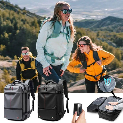 Travel New Backpack Men's Business Multi-function Computer Bag Vacuum Compression Large Capacity Backpack TPU Teen Bag Man