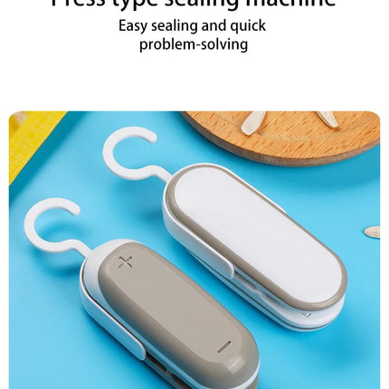 1 Pack Sealing Machine Mini Portable Sealing Clip Hand Pressure Heat Sealing Machine Food Fruit Snacks Preservation Small Tools