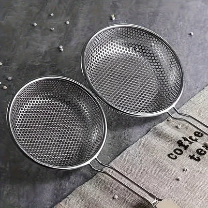 Stainless Steel Fine Mesh Skimmer Spoon for Noodles Spaghetti Colander