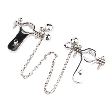 QKKQ Stainless Steel Animal Teeth Nipple Clamps With Adjustable Chain Breast Restraints Female Masturbation Sex Toys BDSM Slave
