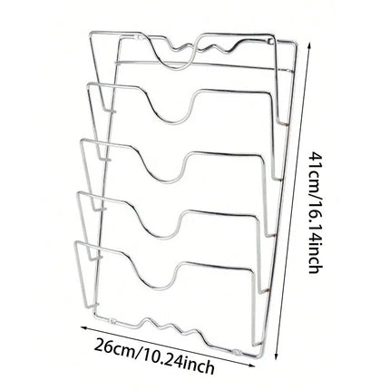 1Pcs Kitchen Accessories Stainless Steel Pot Lid Shelf Kitchen Organizer Pan Cover Lid Rack Stand Holder Dish Rack