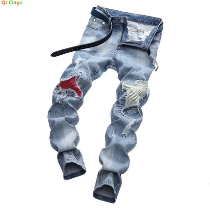 2026 Men's Dark Blue Jeans, Vintage Fashion Casual Trousers, Denim Pants Asian Sizes 29-38, 40, 42.