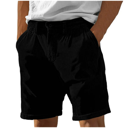 2026 New Men's Retro Corduroy Casual Shorts Men Fashion Solid Sweatpants Harajuku Corduroy Short Pants New Men Clothing Roupas
