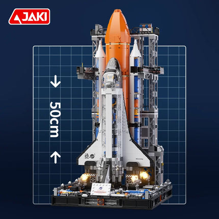 JAKI space exploration heavy rocket super plane space shuttle building blocks assembly children's building holiday gift toys