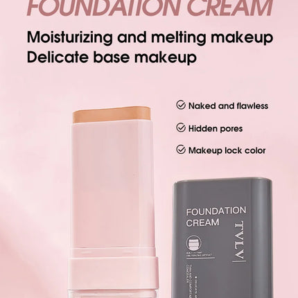 Concealing Foundation Stick 5 Shades With Built-In Brush,  Brighten Lightweight and Waterproof Formula Face Contour Stick Makeup