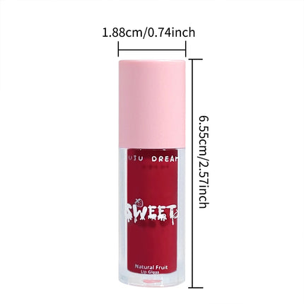 Watery crystal lip gloss Moisturizing Long-lasting color Full gloss Transparent ice cube lipstick Three colors available