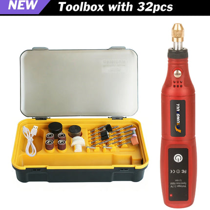 USB Rechargeable Cordless Engraving Pen Wireless Electric Drill Rotary Tool for Jewelry Glass - Portable Handheld Engraver