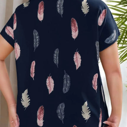 Women's Plus Size Special Loose Casual Top Shirt Short Sleeved Spring and Autumn Trendy Women's Clothing