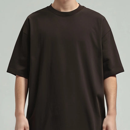 11.29oz 320Grams Heavy Cotton Weight Oversized Loose Men T-shirt Solid Color Drop Shoulder Short Sleeve High Quality