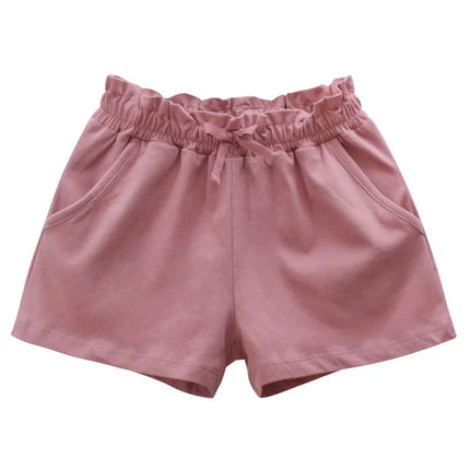 Girls' Shorts Summer Kids Children Cotton Pants Blank Solid Baby Casual Young Girl’s Clothing Plain Trousers 1-10 Years