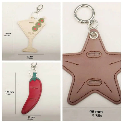 Cute Hanger Pentagram Star Keychain DIY Multi Functional Bag Charm Korean Creative Glasses Storage Clip Bag Pendant
