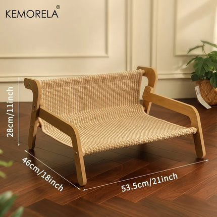1PCS Large Cat Scratcher Hammock Durable Linen Lounge Chair Pre-Assembled with Adjustable Straps for Medium Breeds & Indoor Cats