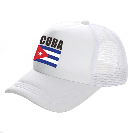 Cuba Trucker Cap Men Cool Cuba Flag Hat Baseball Cap Cool Summer Unisex Mesh Net Caps