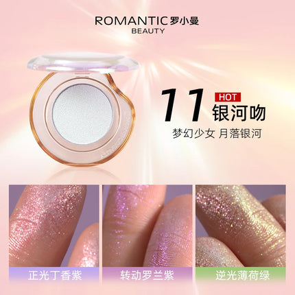 Romantic Beauty Iluminador Maquillaje Chameleon Highlighter Eye Palette High gloss Powder Body and Face Pearl Brightening