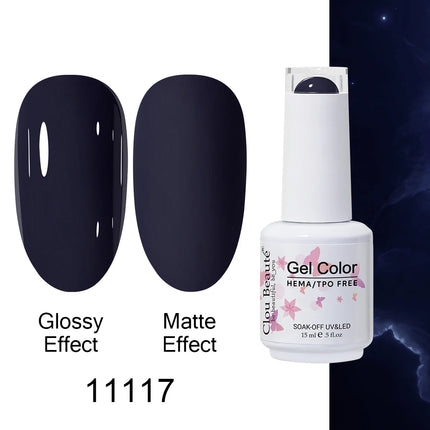 Clou Beaute 15ml HEMA TPO FREE Color Gel Nail Polish Nude Pink Red Green Collection Nail Gel Polish Glitter Soak Off UV LED Gel