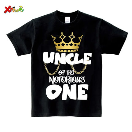 Notorious One Shirt Birthday Boy Shirt for Kids Family Matching Outfits Party Shirts Custom Name Girl Toddler Baby Familia Shirt