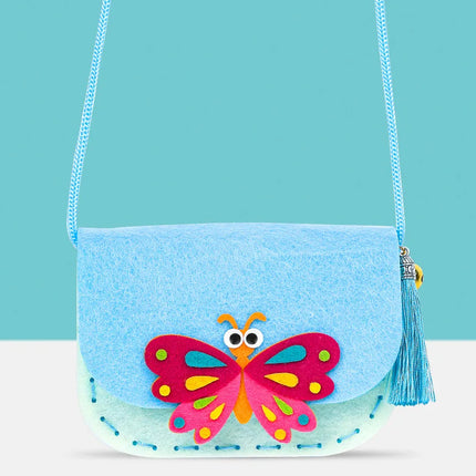 DIY Shoulder Bag Non-woven Fabric Sewing Kits for Kids Handmade Needle Thread Splicing Crossbody Purse Girls Birthday Gifts