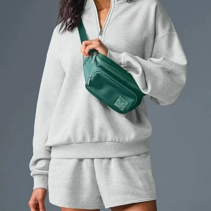Grey Zipper Stand Collar Sports Hoodies Women Cotton Long Sleeves Women's Pullover Spring Fashion Loose Casual Black Sweatshirt