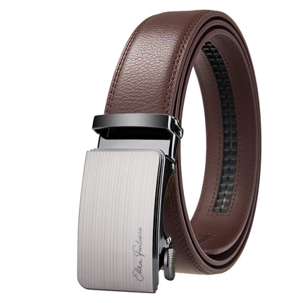 Fashion Designer Belt for Men High Quality Genuine Leather Men's Belt Alloy Buckle Automatic Business Belt for Men