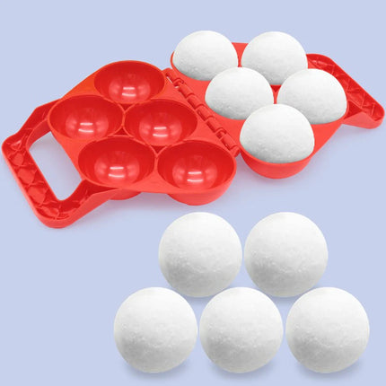 Snow Mold Snowball Maker Snow Toys Winter Snow Mold Tongs 5 Ball Clip Shape Cartoon Snow Sand Clip Mold Kid Snowball Fight