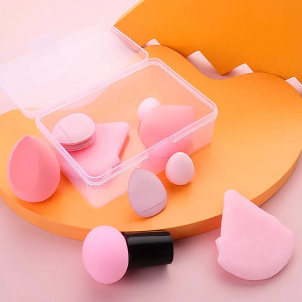 10pcs/set Makeup Sponge Set Mini Finger Puff Triangle Powder Puff Soft Beauty Egg Foundation Cream Concealer Make up Beauty Tool