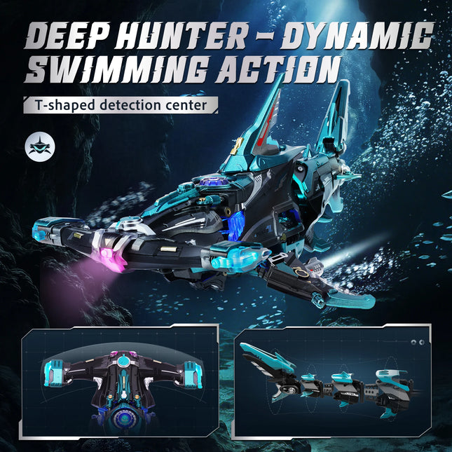 ROKR MI07 Hammerhead Shark 3D Puzzle Mechanical Model – Moving Shark with LED Lights,  Desk Decor, Gift for Men & Teens