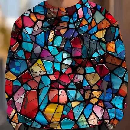 Personalized Abstract Pattern Series Graphic Sweatshirts For Men Graffiti Manga Men's Pullover Long Sleeve 3D Printed Tracksuit