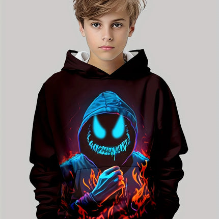 Children Top Hoodies Stylish 3D Print Boys Casual Pullover Long Sleeve Sweatshirt for Spring Fall Kids Hoodies Outdoor Clothing